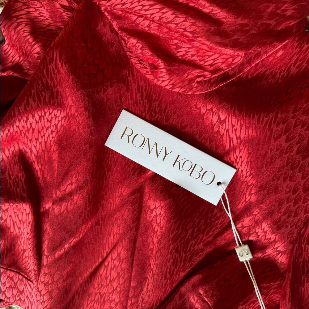 NWT Ronny Kobo exclusive Carla dress in burgundy - Picture 9 of 9